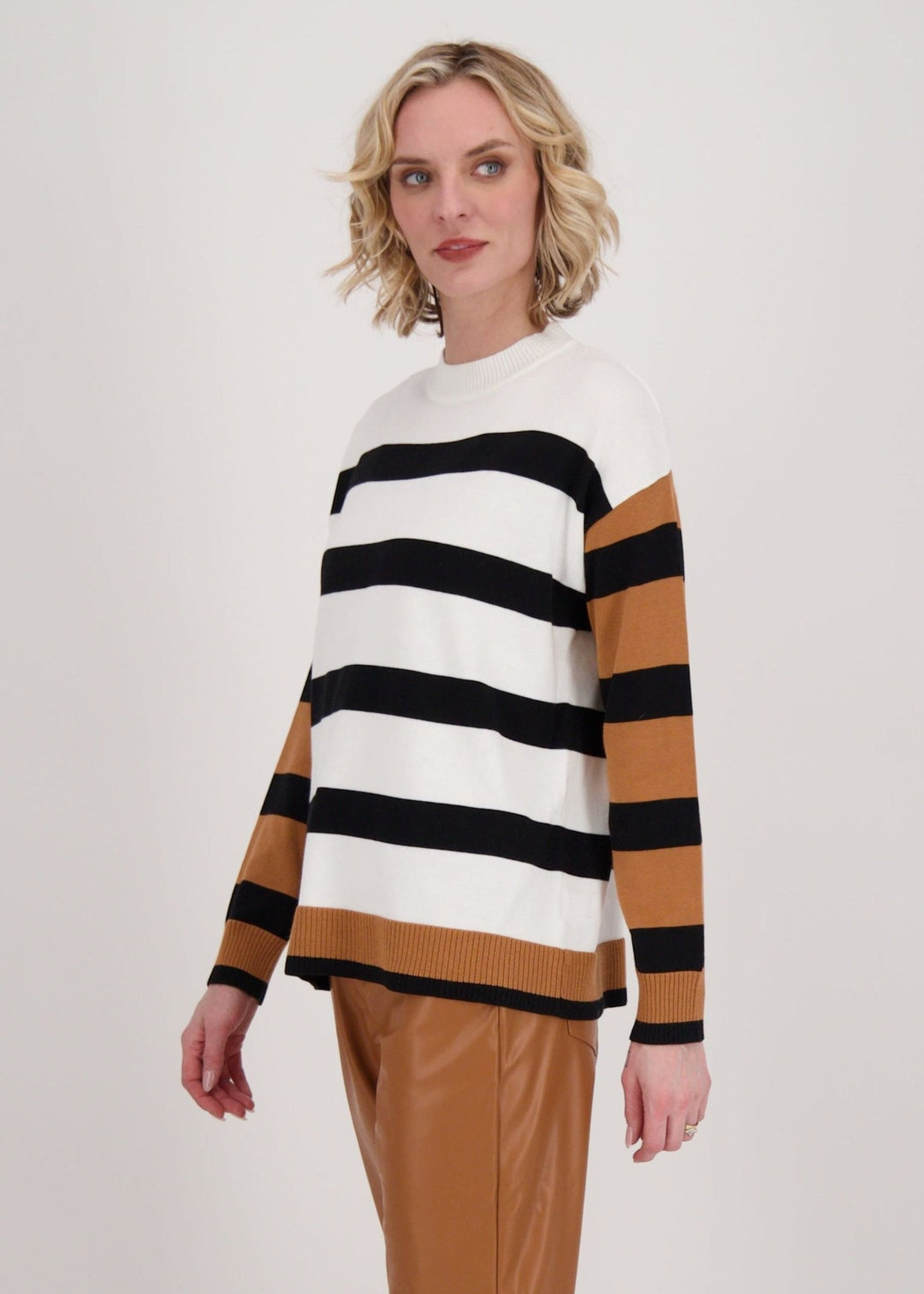 Gabby Isabella - Two Tone Stripe Sweater