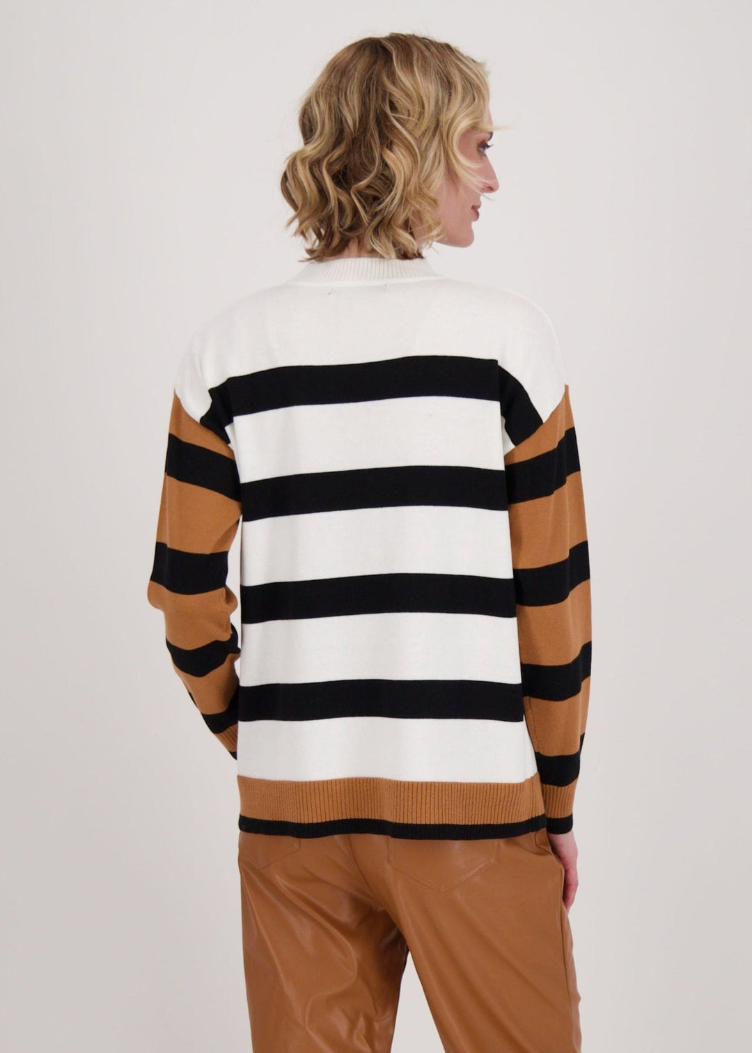 Gabby Isabella - Two Tone Stripe Sweater