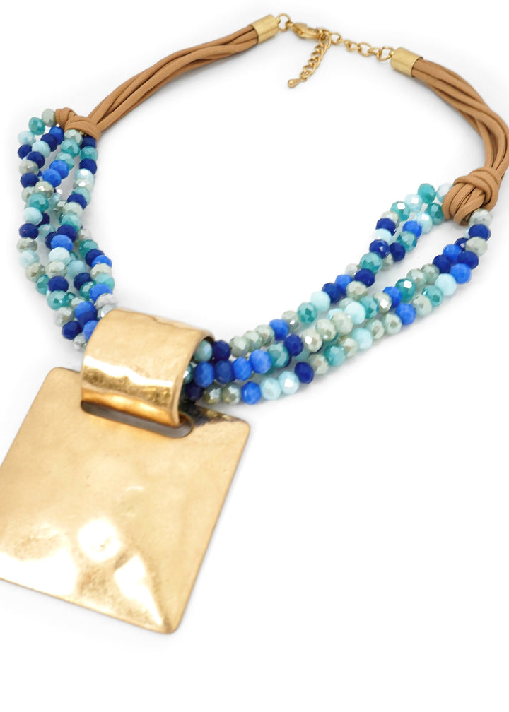 CCB - Bold Metal Bead Mix Statement Necklace