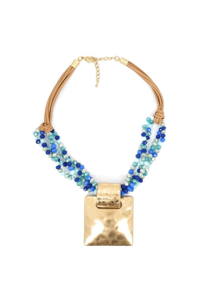 CCB - Bold Metal Bead Mix Statement Necklace