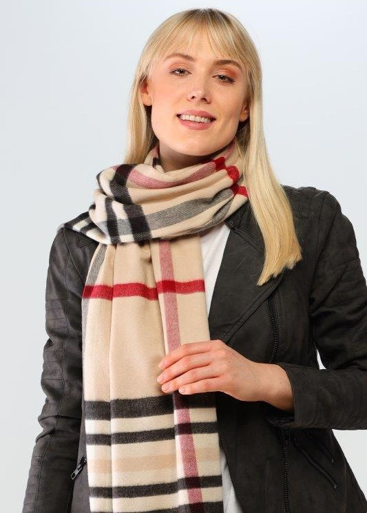 V Fraas - Plaid Cashmink Blanket Scarf