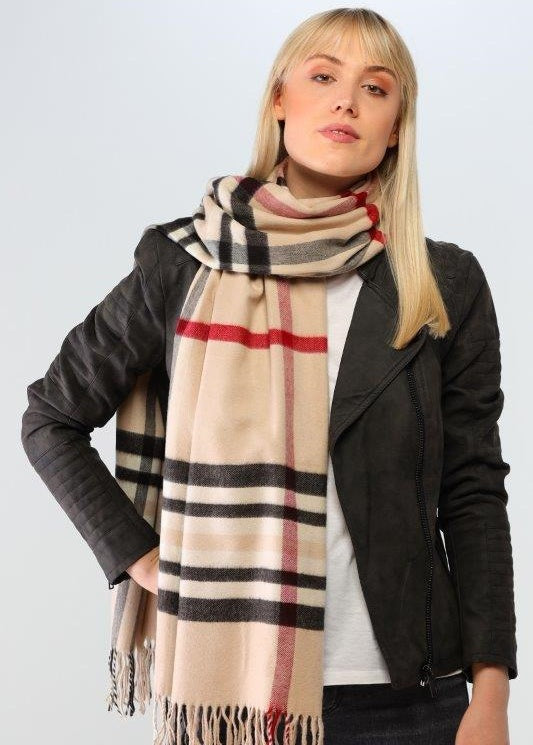 V Fraas - Plaid Cashmink Blanket Scarf