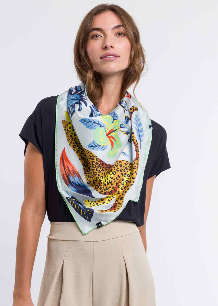 V Fraas - Flamingo Jungle Silk Scarf