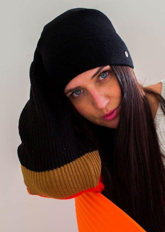 V Fraas - Jersey Knit Cashmere Slouch Beanie