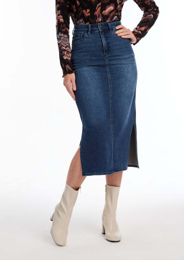 French Dressing Jeans - Column Skirt with Side Slits