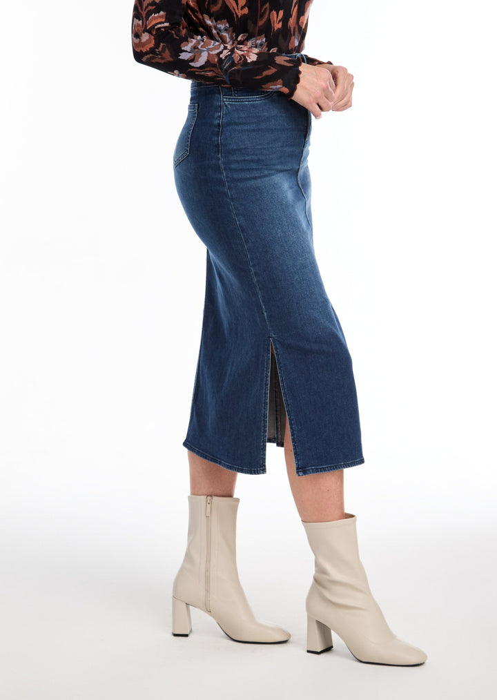 French Dressing Jeans - Column Skirt with Side Slits