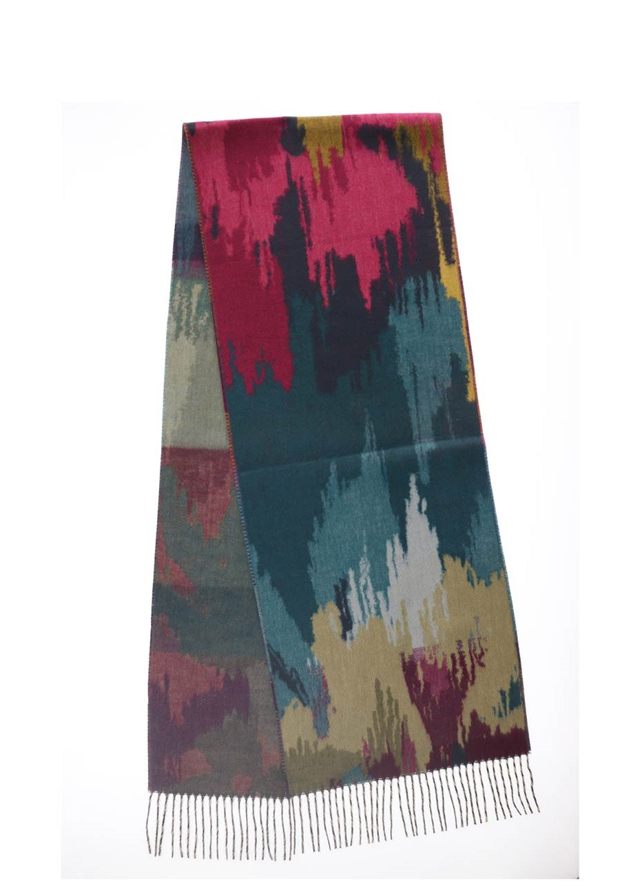 V Fraas - Abstract Botanical Cashmink Scarf