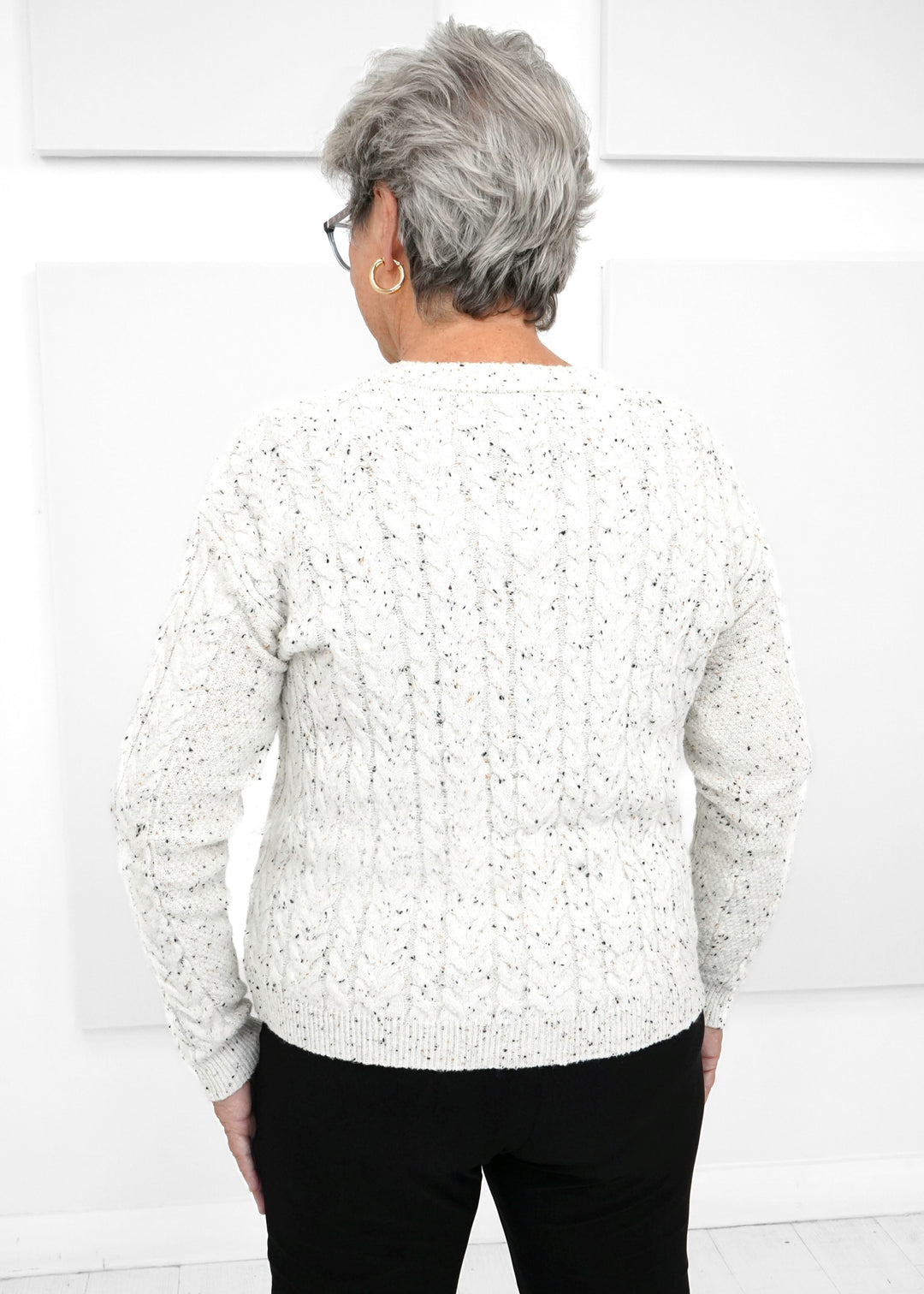 Carre Noir - Speckle Knit Short Cardigan