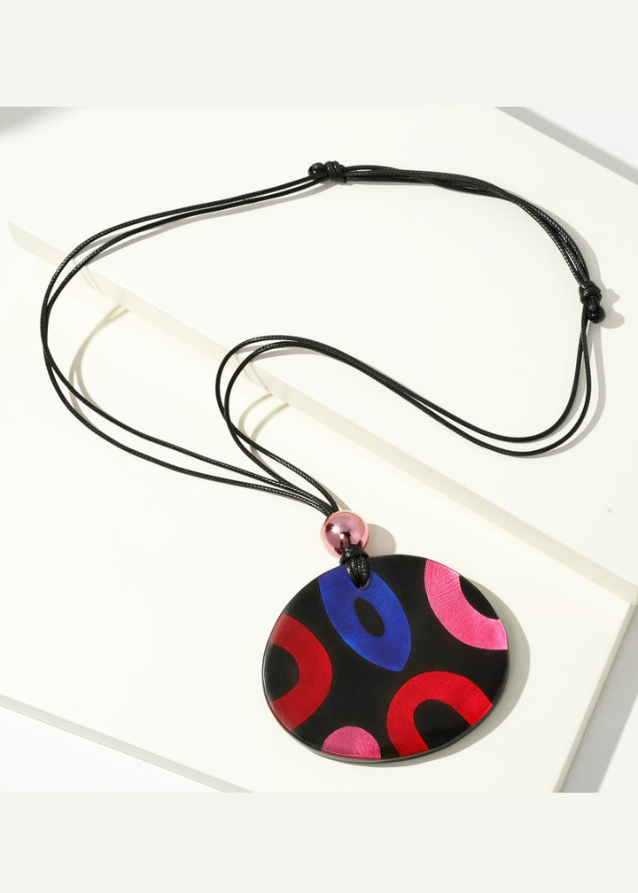 Merx - Abstract Resin Pendant Necklace