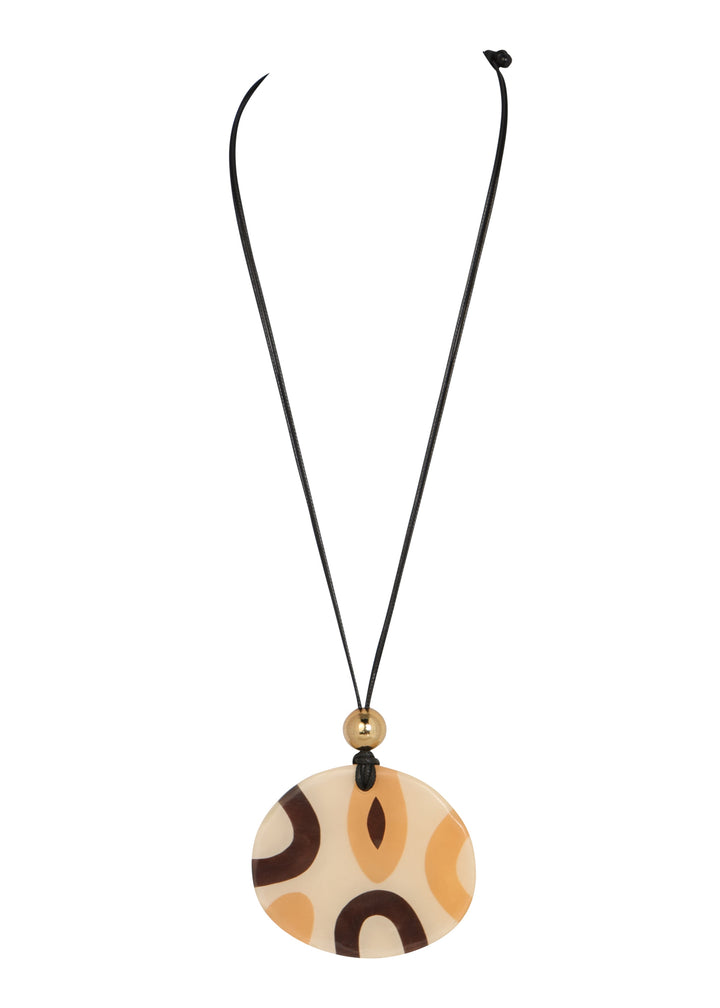 Merx - Abstract Resin Pendant Necklace