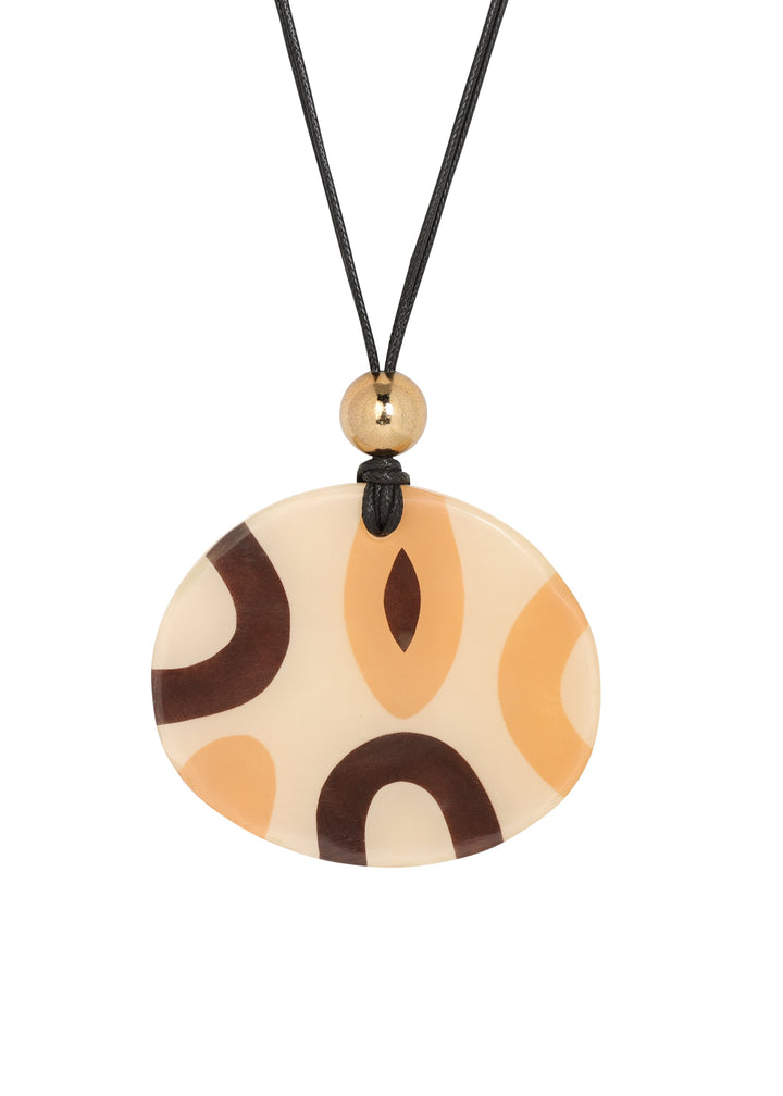 Merx - Abstract Resin Pendant Necklace