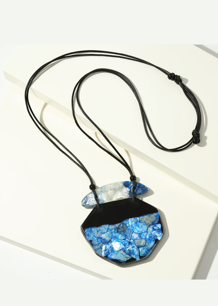 Merx - Color Block Resin Pendant Necklace