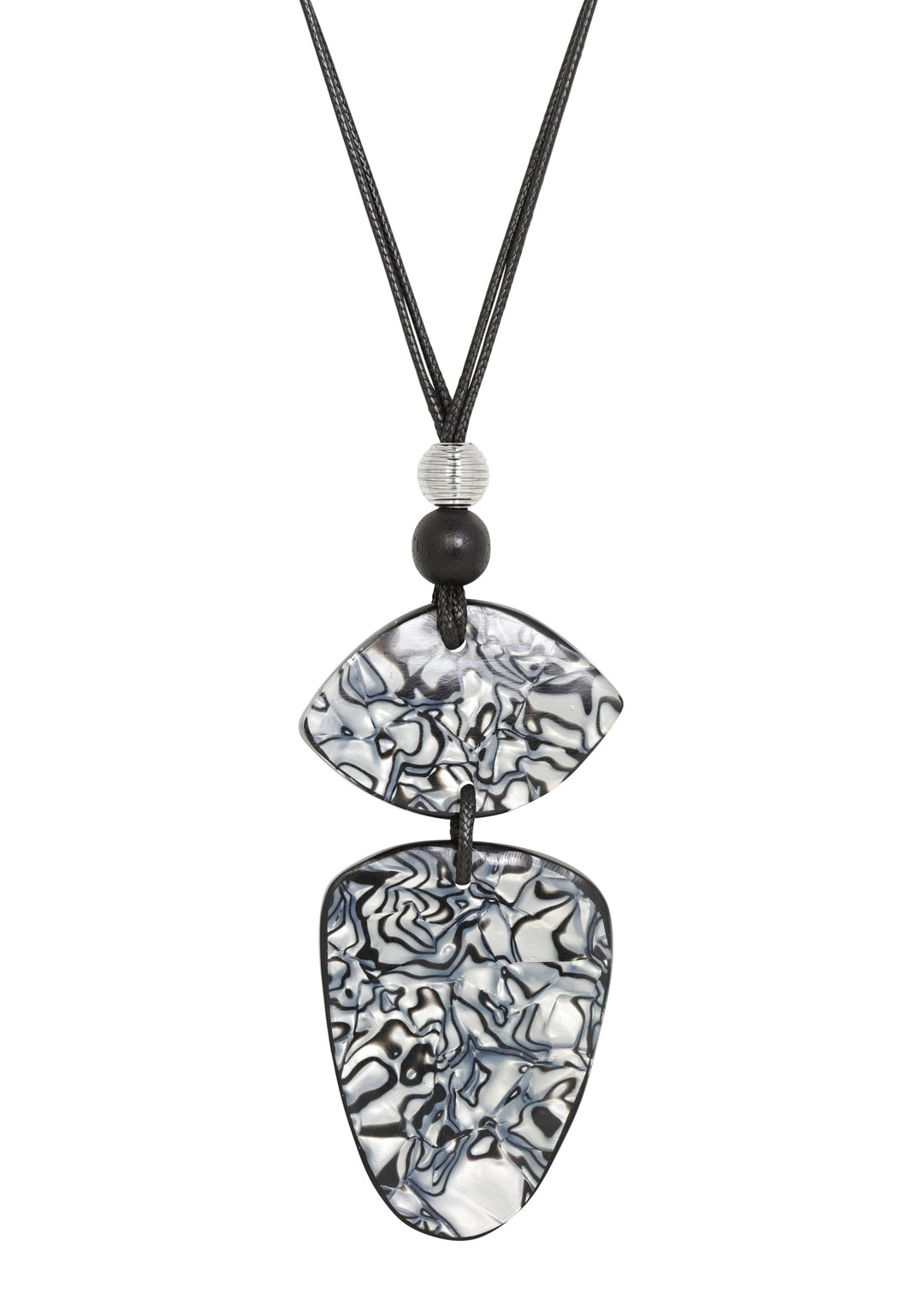 Merx - Psychedelic Resin Double Pendant Necklace