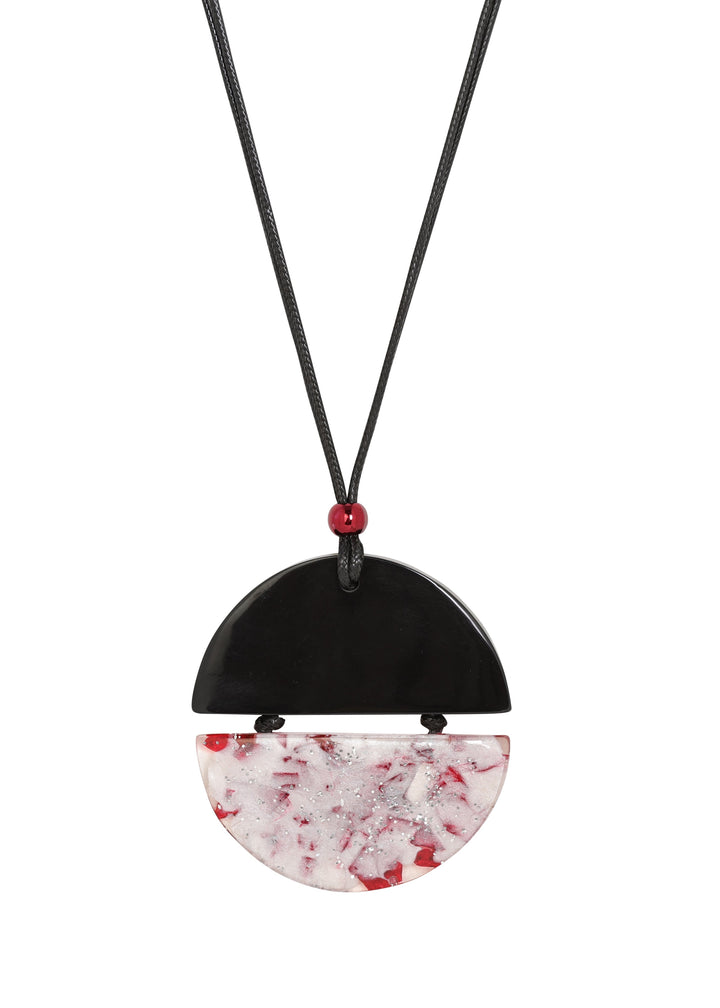 Merx - Split Circle Resin Pendant Necklace