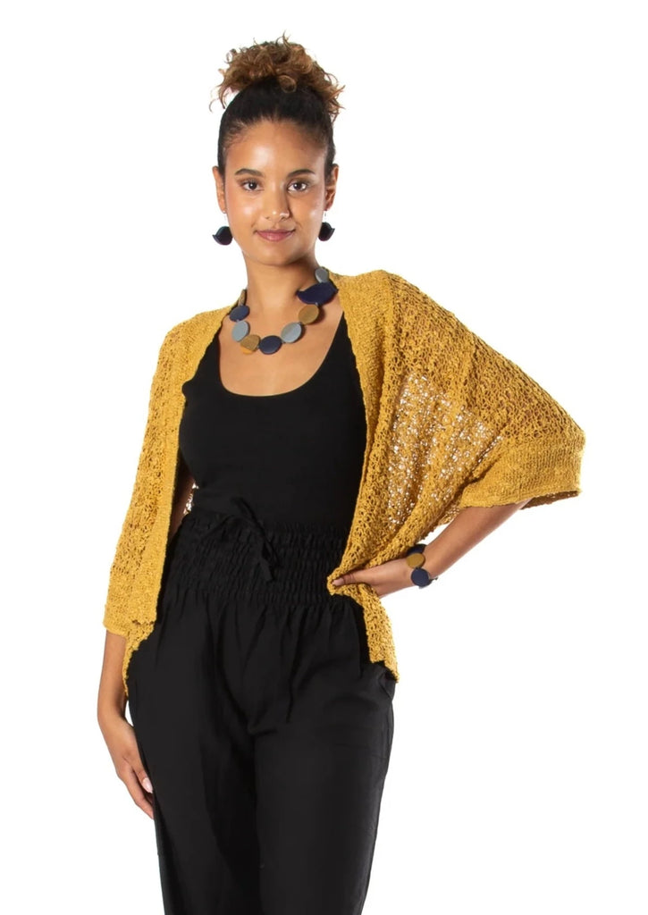 Suzie Blue - Popcorn Knit Short Sleeve Cardigan – Shepherd's Fashions