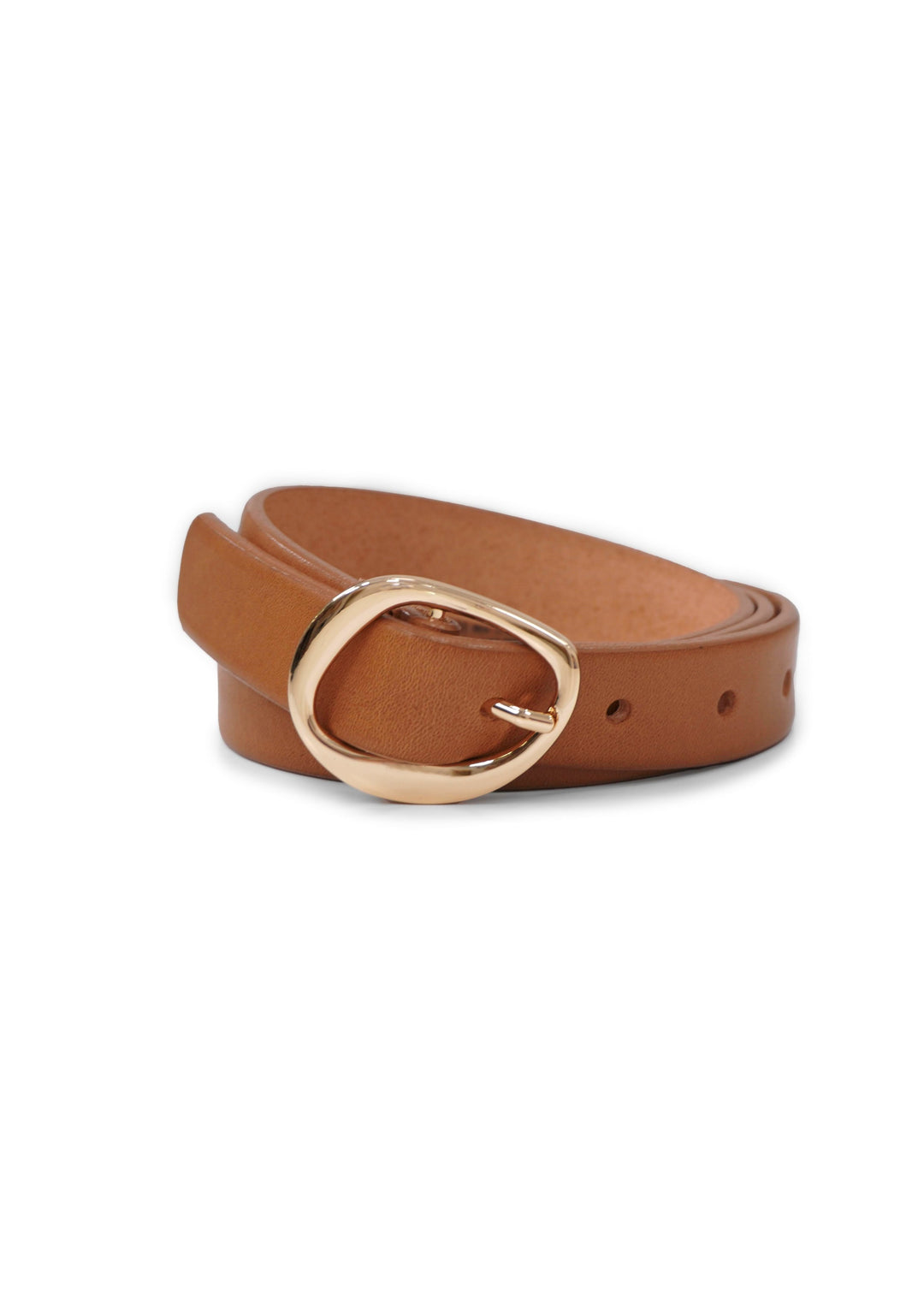 Landes - Gold Buckle Leather Belt