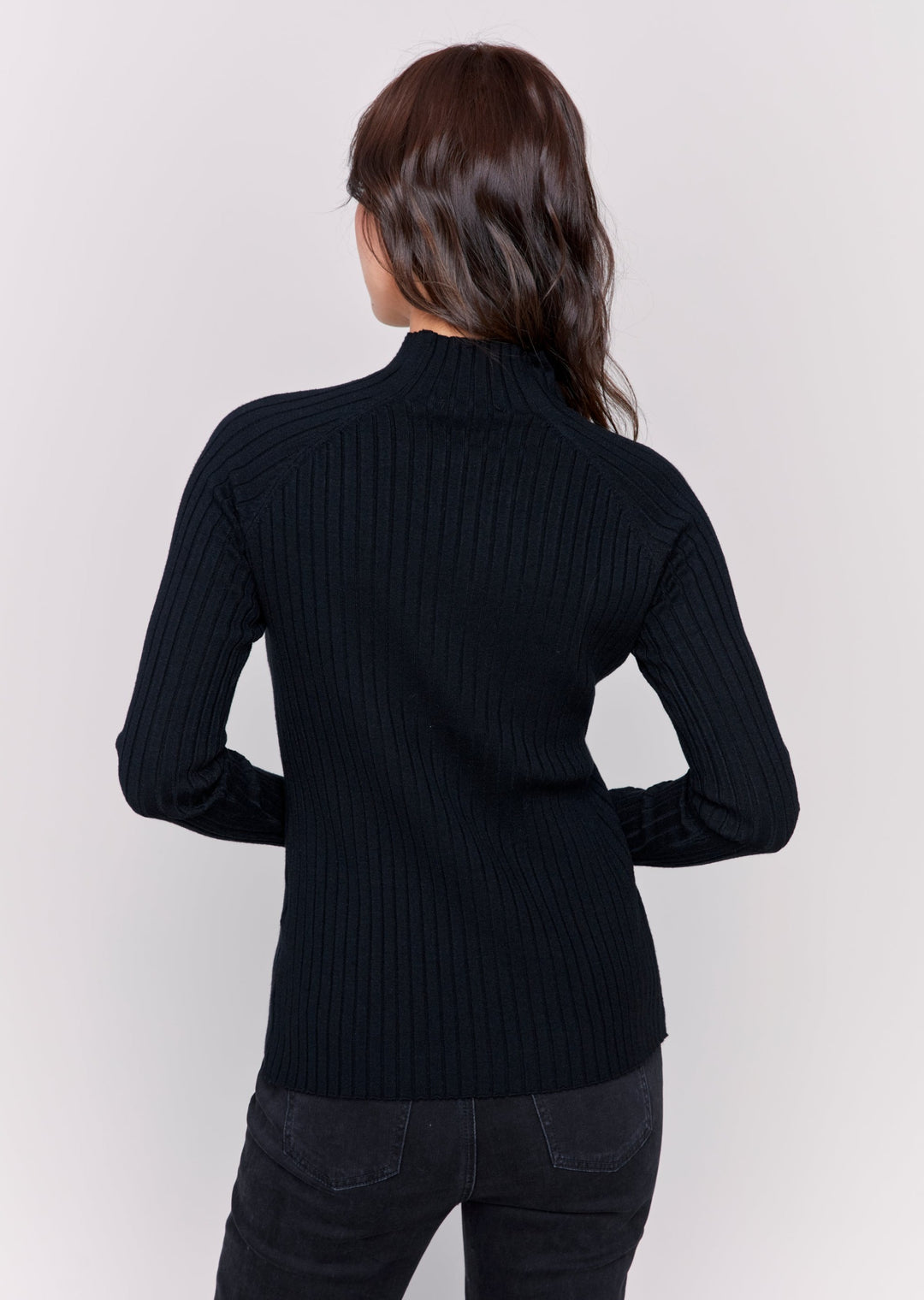 Charlie B - Basic Ribbed Mock Neck Sweater