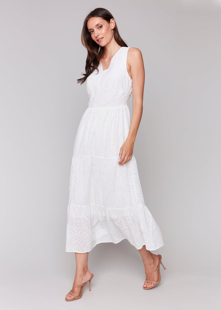 Charlie B - Sleeveless Eyelet Maxi Dress