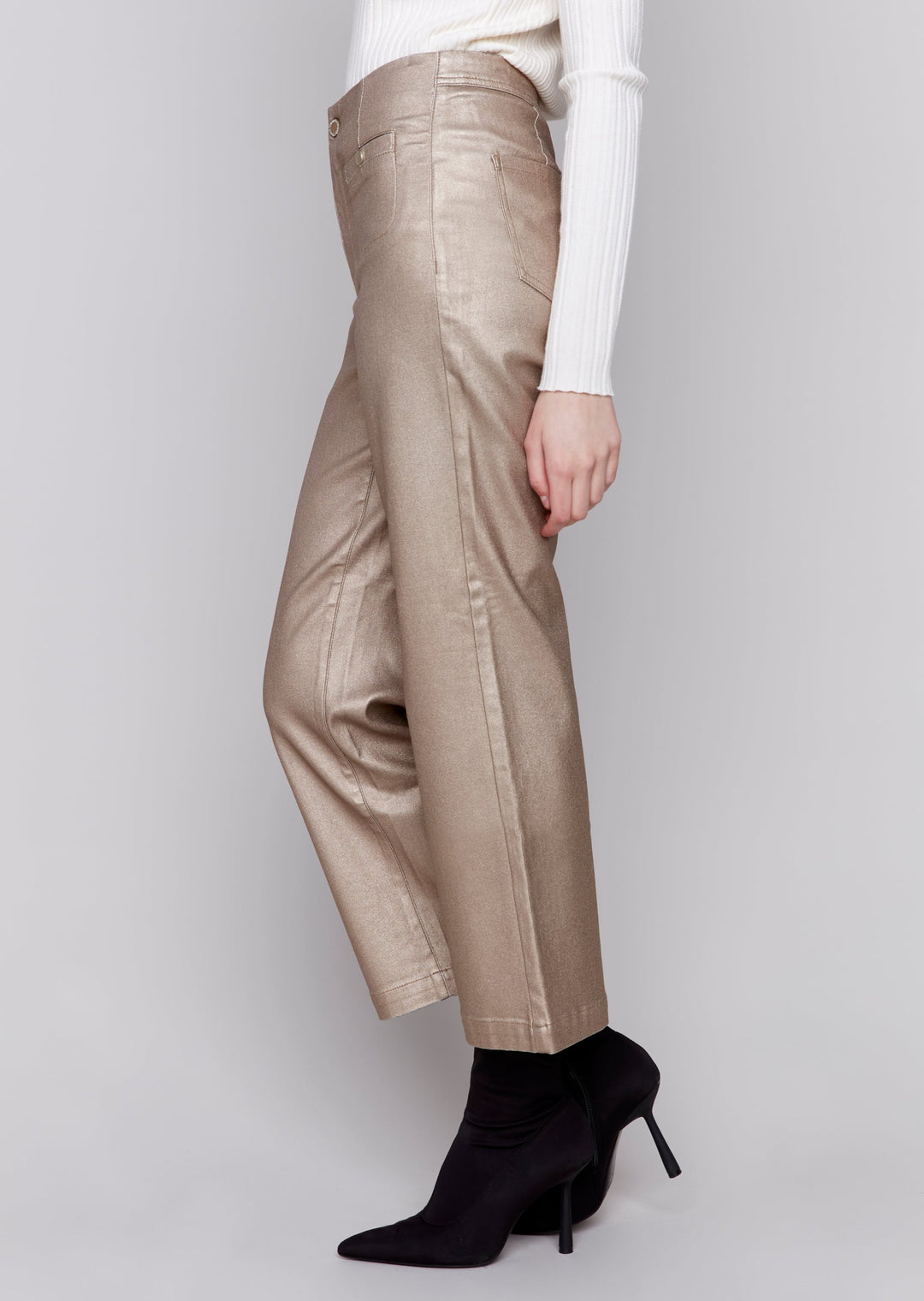 Charlie B - Shimmery Twill Welt Pocket Pant