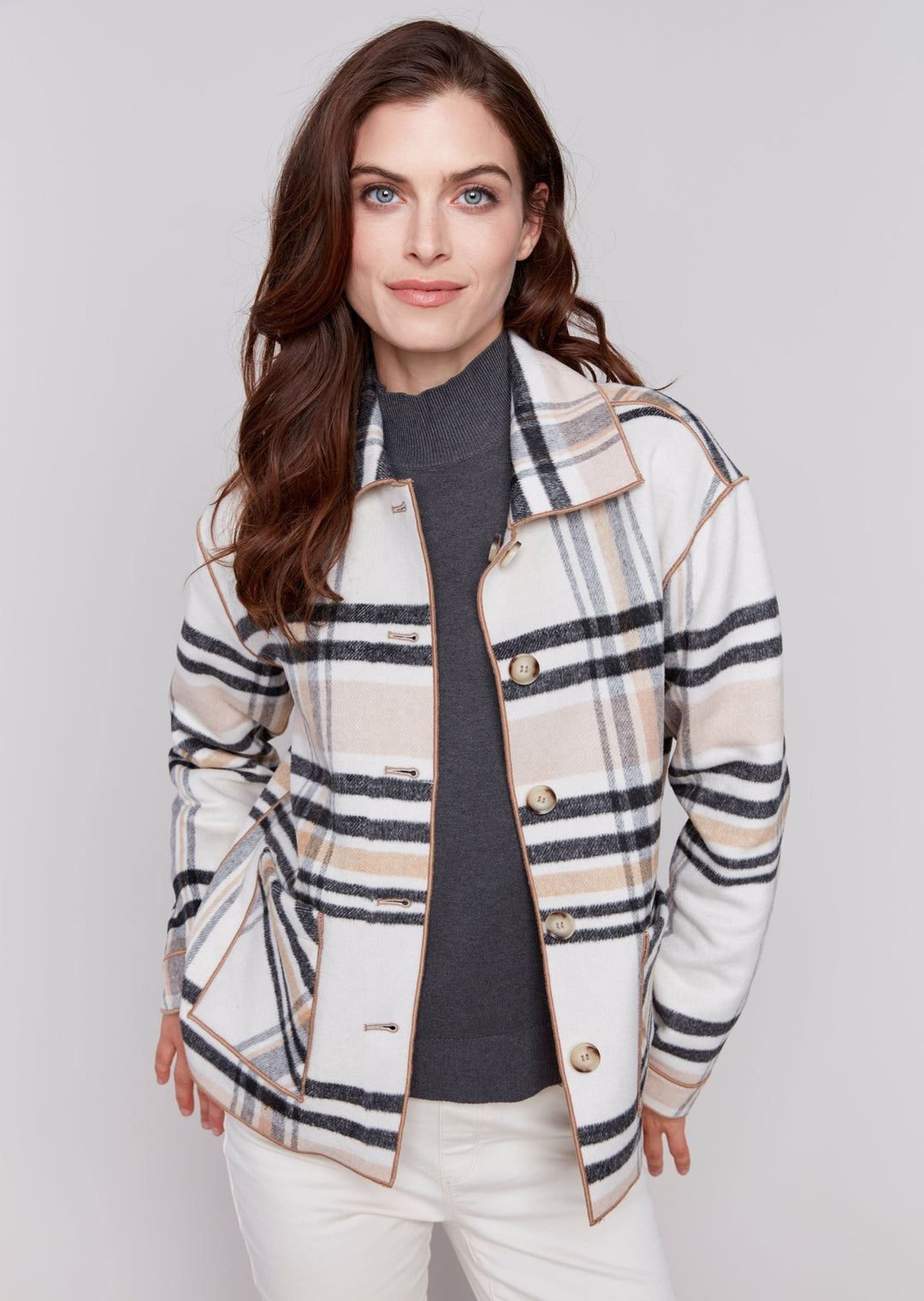 Charlie B -Reversible Plaid Jacket