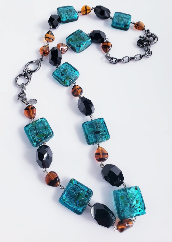 Myka - Convertible 2-In-1 Turquoise Beaded Necklace & Bracelet