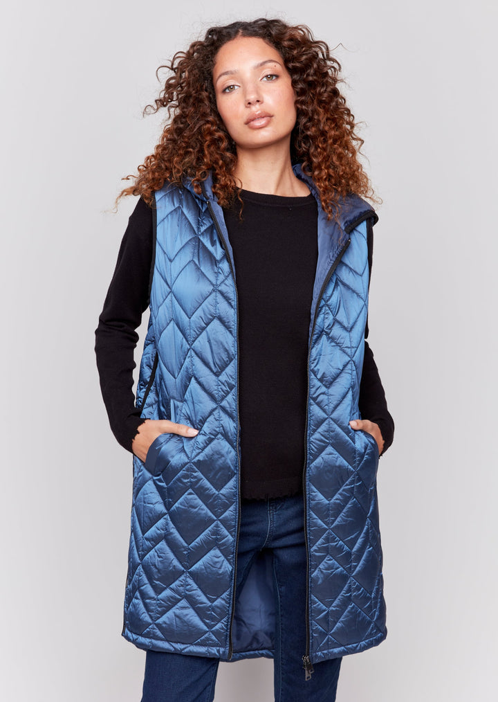 Charlie B - Long Quilted Puffer Vest