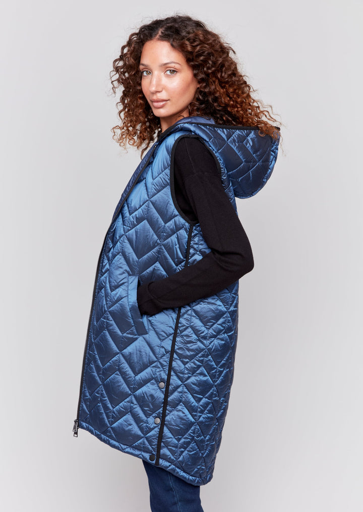 Charlie B - Long Quilted Puffer Vest