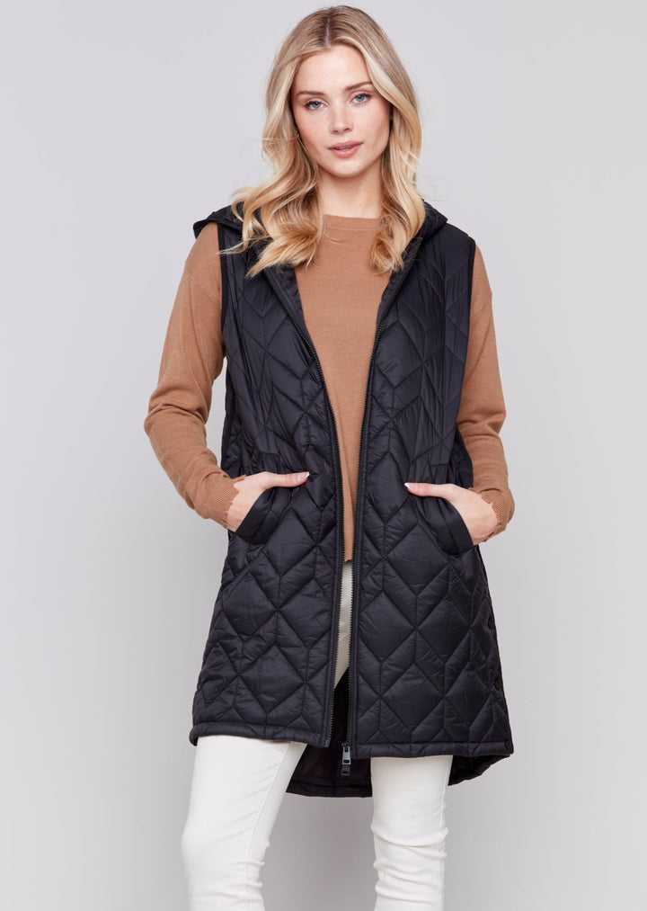 Charlie B - Long Quilted Puffer Vest