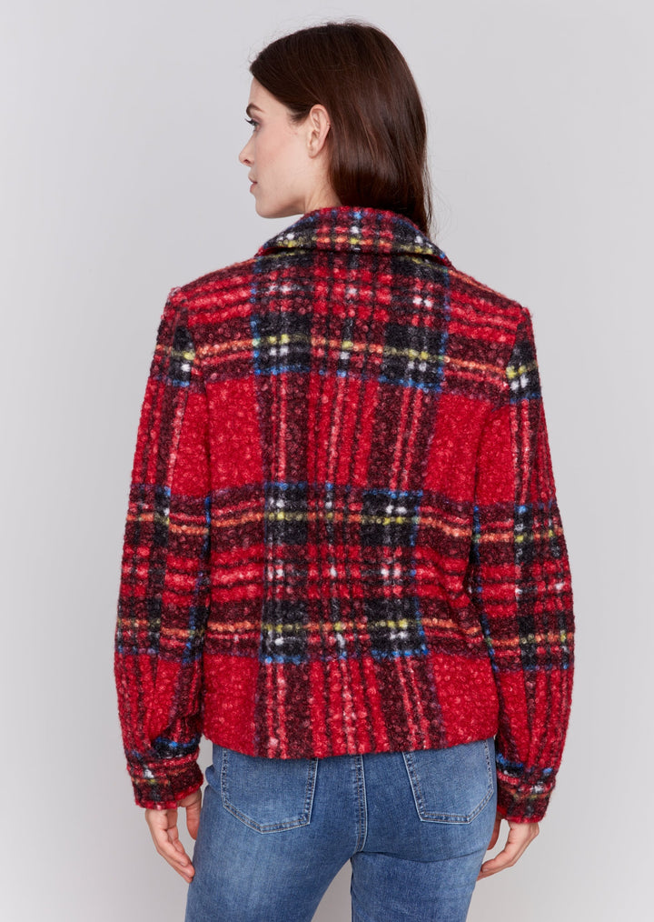 Charlie B - Plaid Short Boucle Jacket