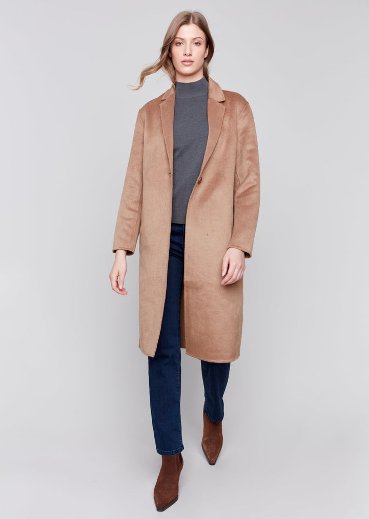 Charlie B - Long Double Face Wool Coat