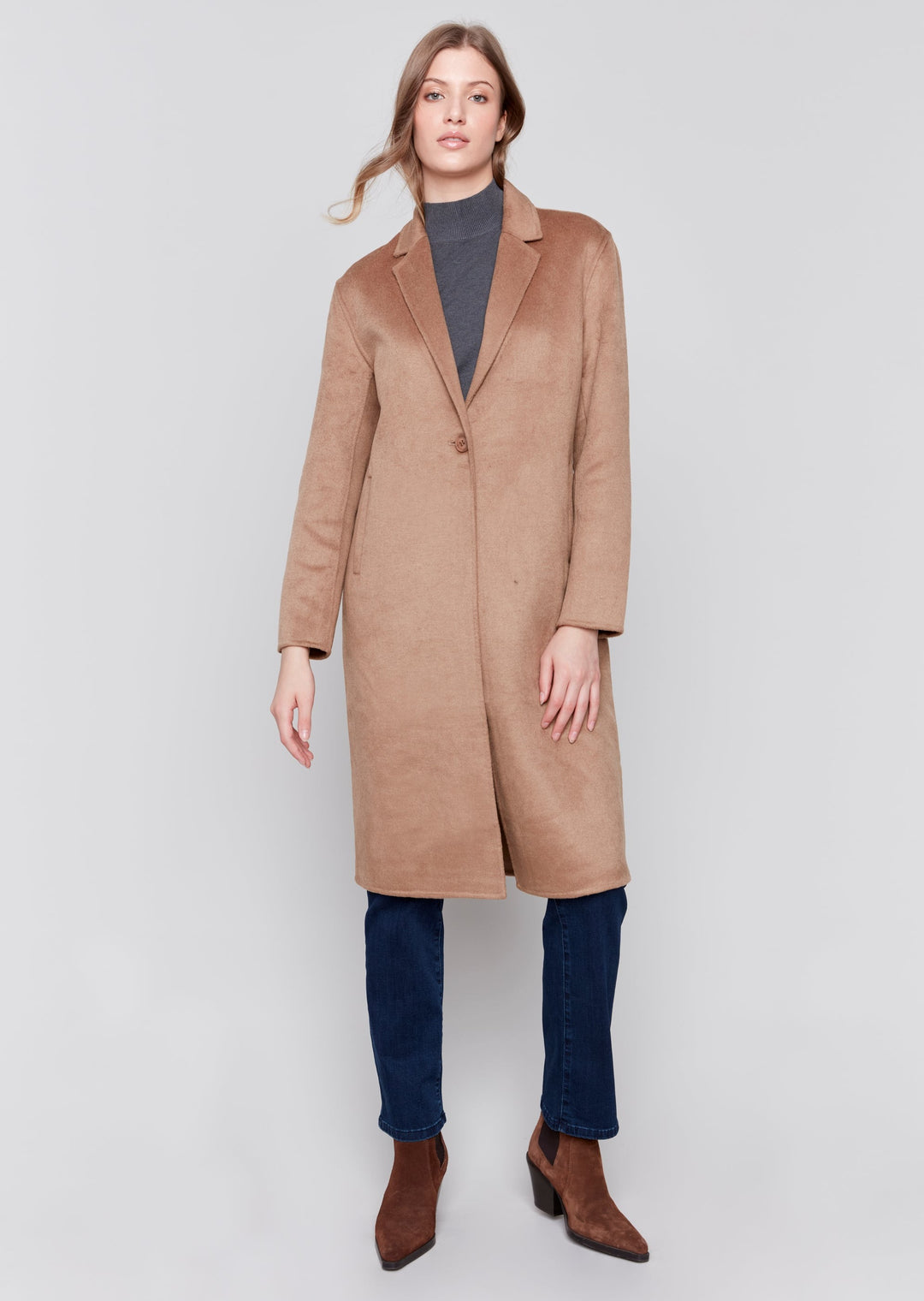 Charlie B - Long Double Face Wool Coat