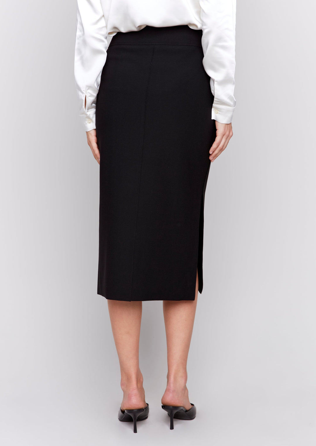 Charlie B - Knee Length Side Slit Skirt