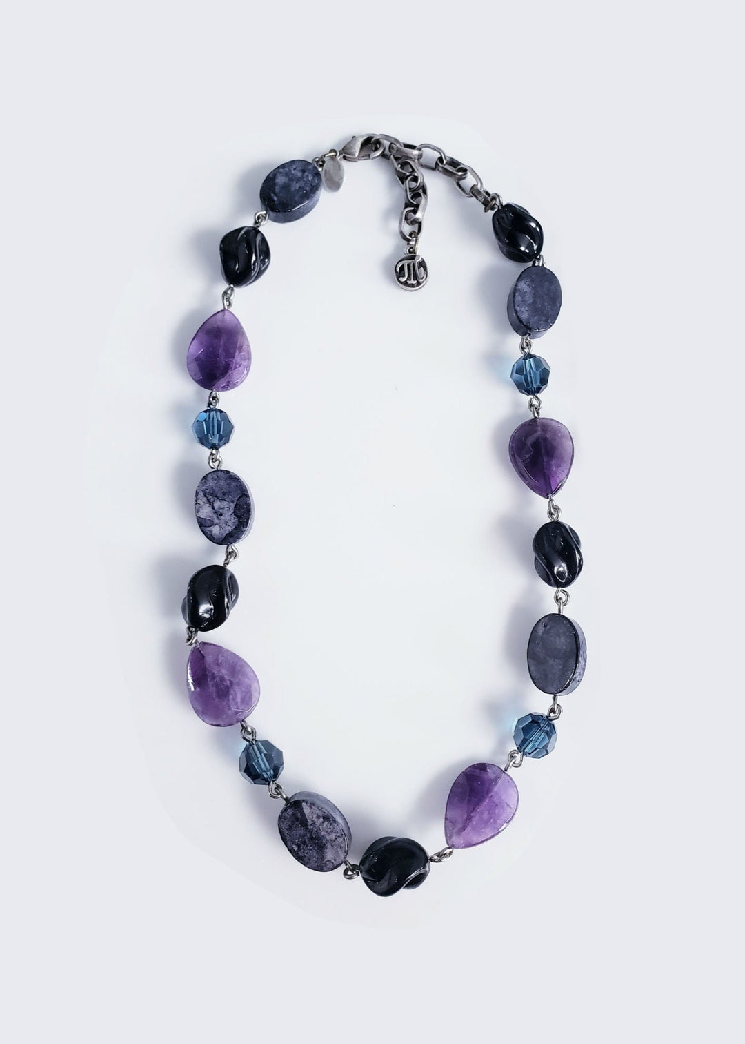 Myka - Convertible 2-In-1 Violet Beaded Necklace & Bracelet