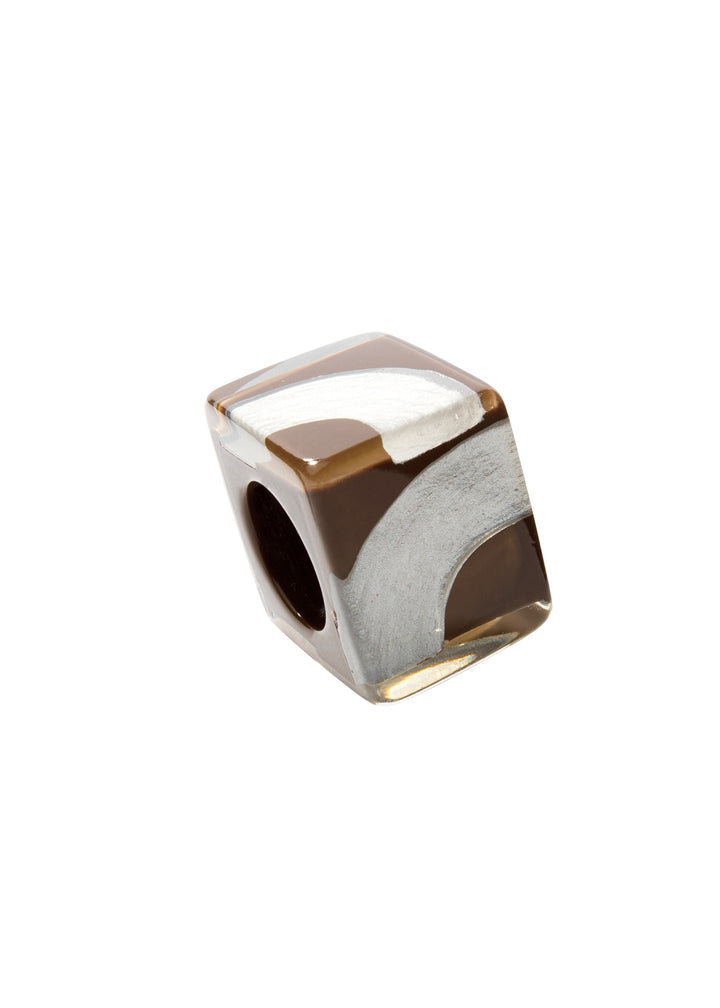 Zsiska - Metallic Circle Cube Bead - PRE ORDER