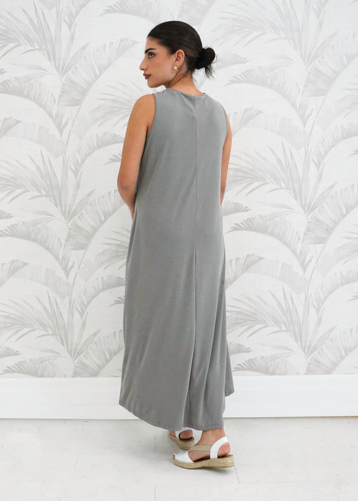 Alembika - Pinstripe Sleeveless Maxi Dress