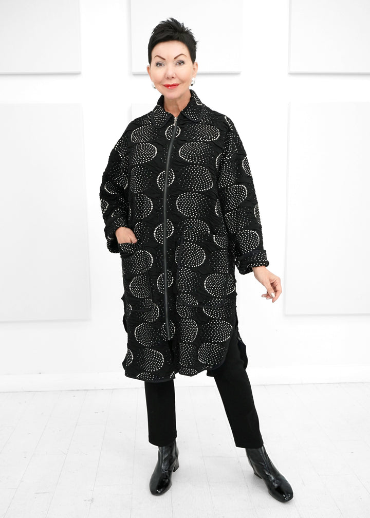 Gershon - Dafna Textured Pixel Coat