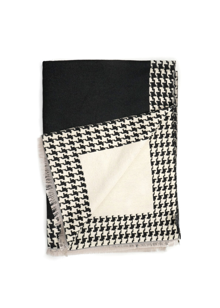 Difirenze - Reversible Houndstooth Border Scarf