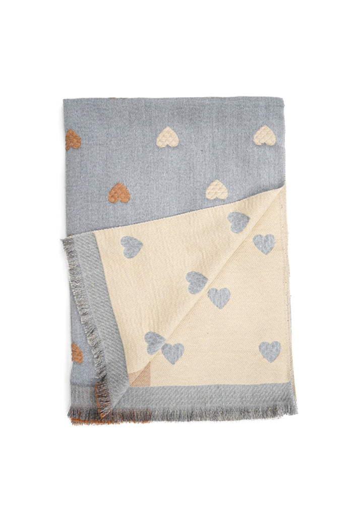 Tom & Eva - Reversible Quilted Hearts Scarf