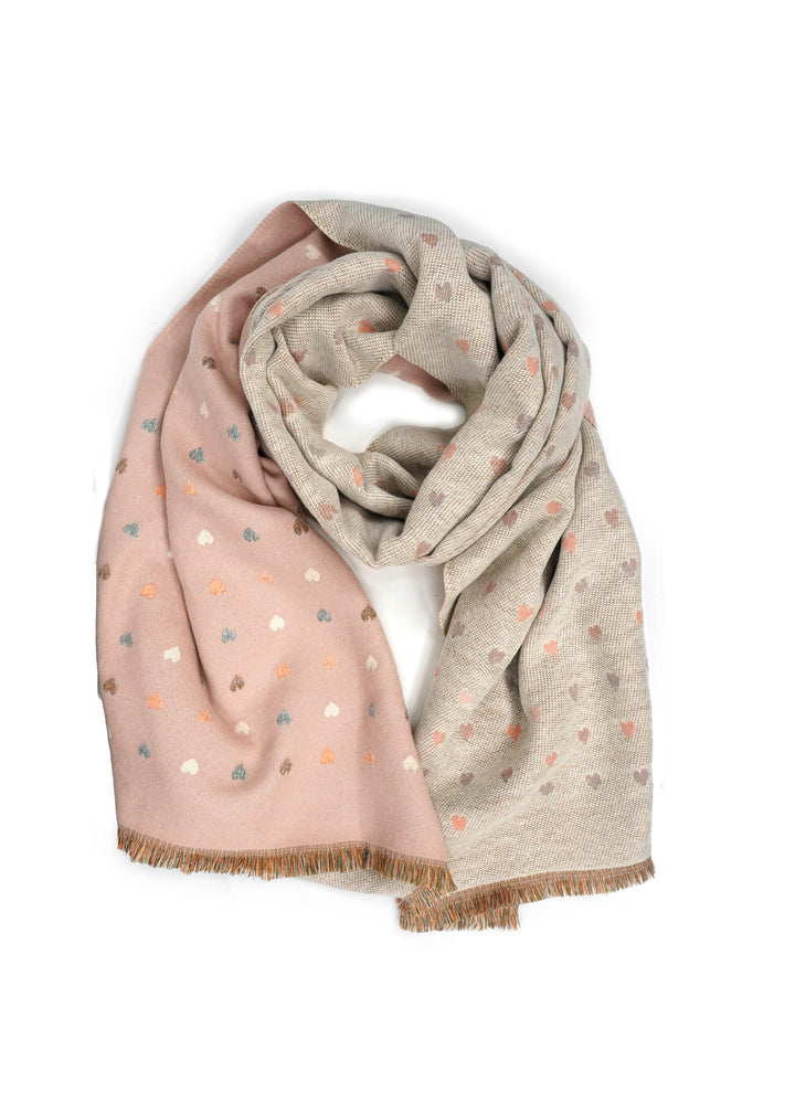 Tom & Eva - Reversible Tiny Hearts Scarf