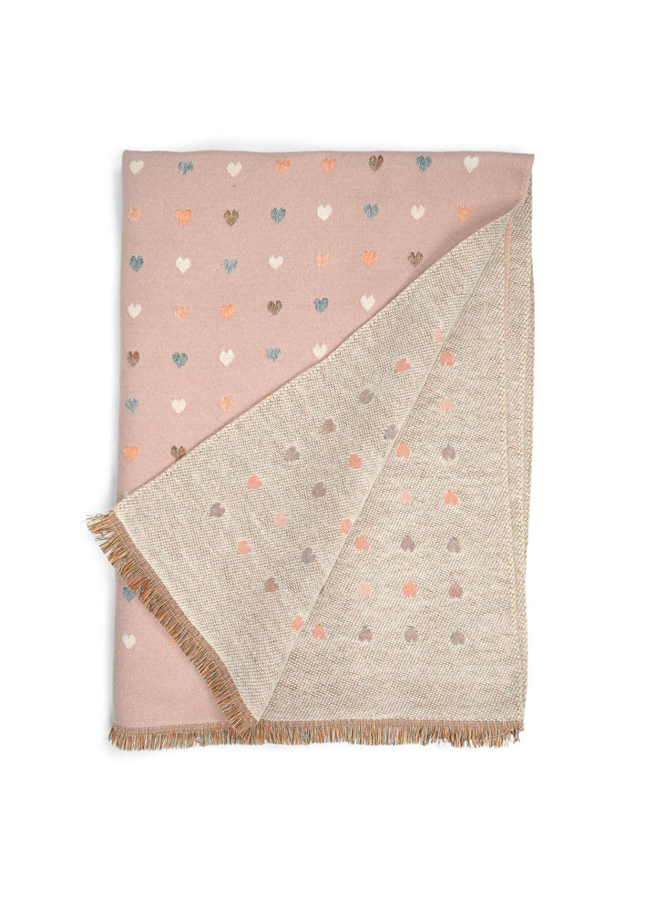 Tom & Eva - Reversible Tiny Hearts Scarf