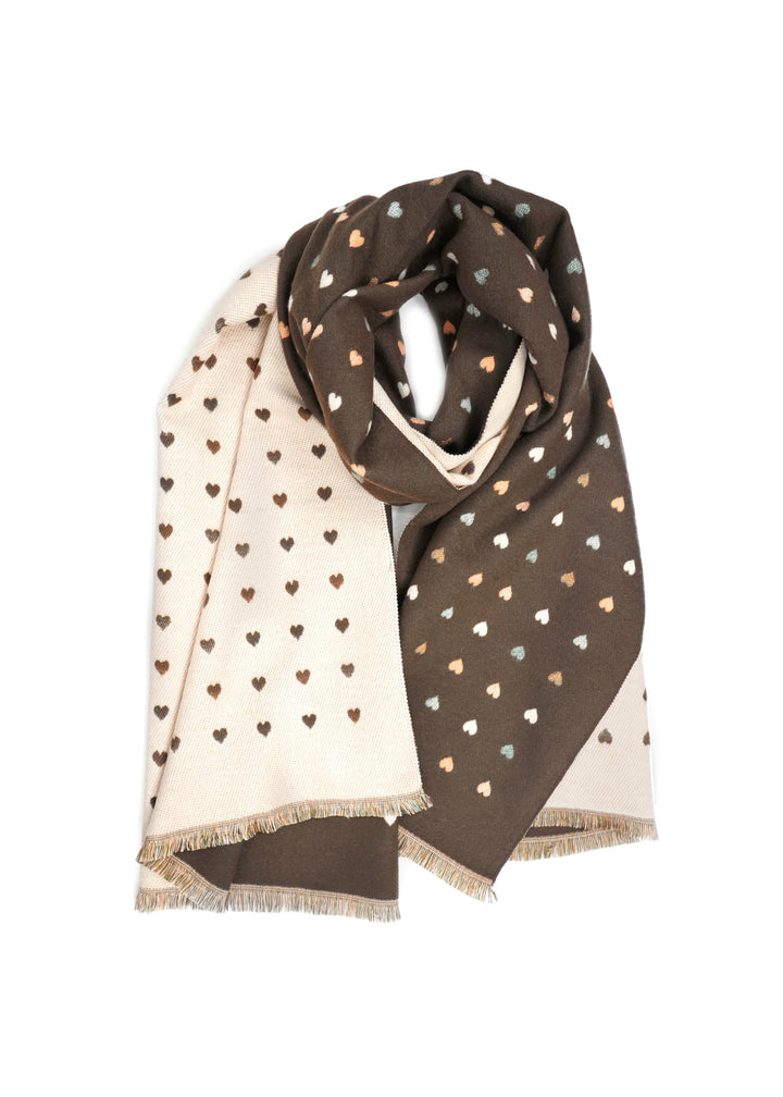 Tom & Eva - Reversible Tiny Hearts Scarf