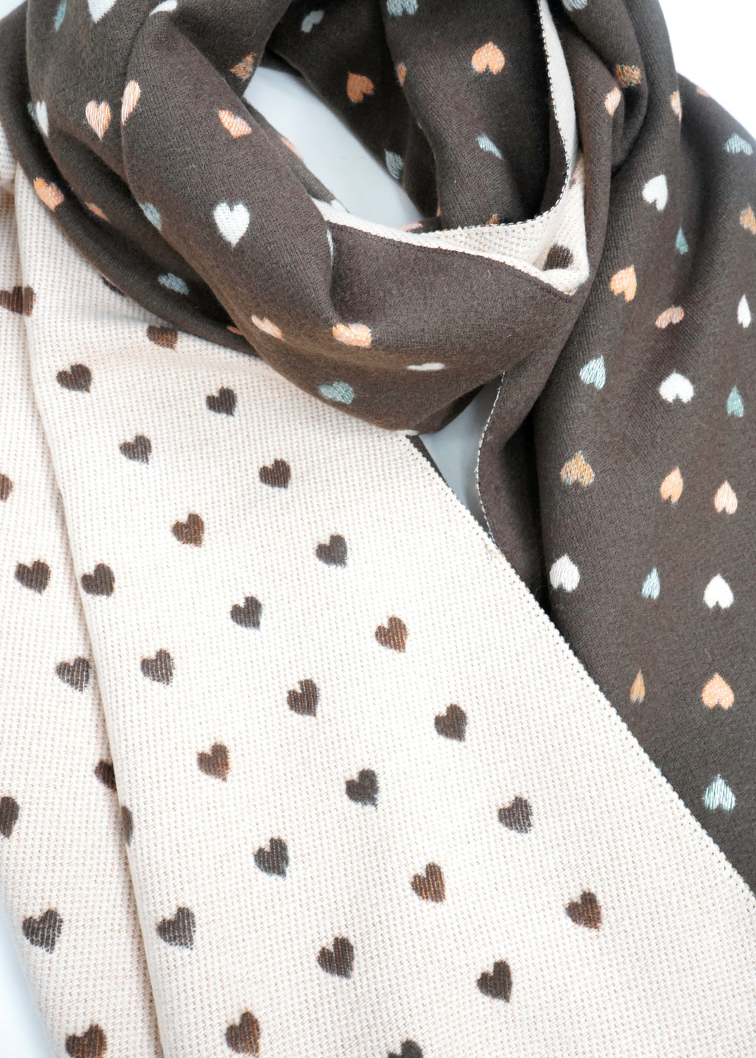 Tom & Eva - Reversible Tiny Hearts Scarf