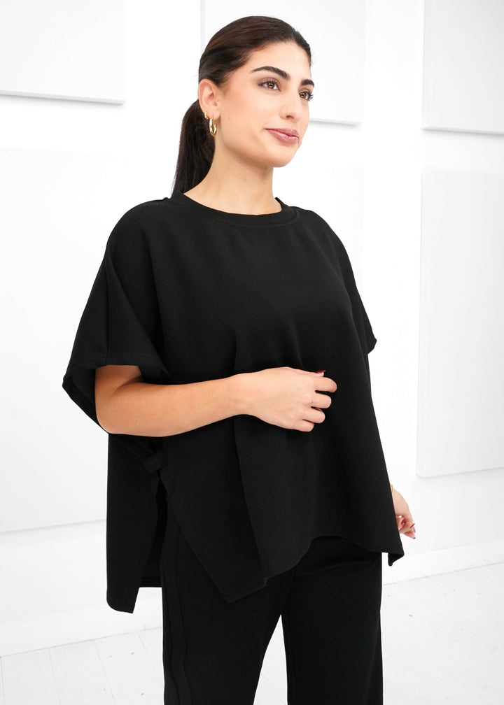 Luxe Modal - Side Slit Cape Top