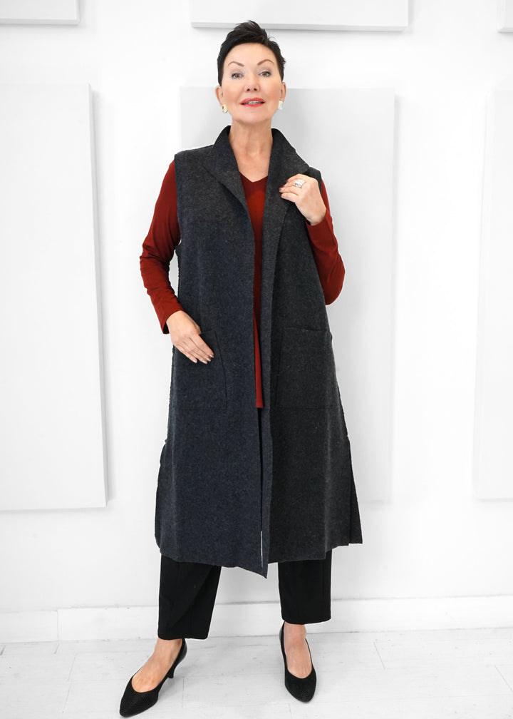 Eileen Fisher - Felted Shawl Collar Vest