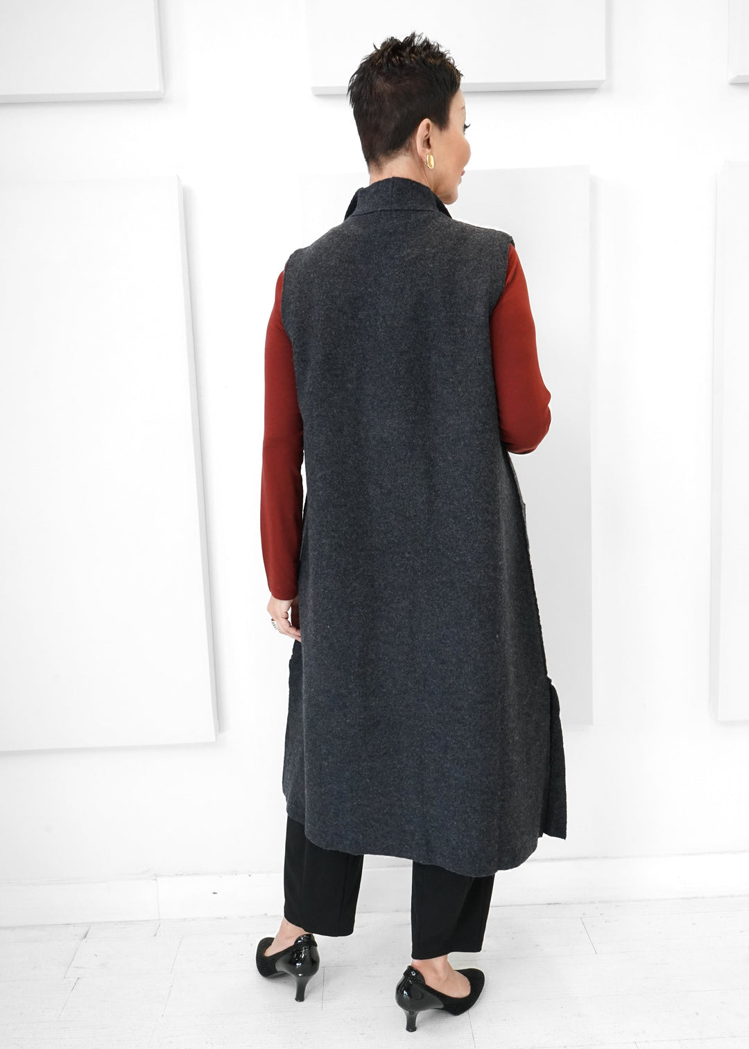 Eileen Fisher - Felted Shawl Collar Vest