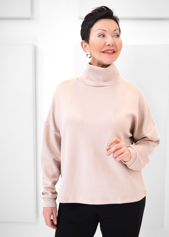 Luxe Modal - Scuba Cowl Neck Long Sleeve Top