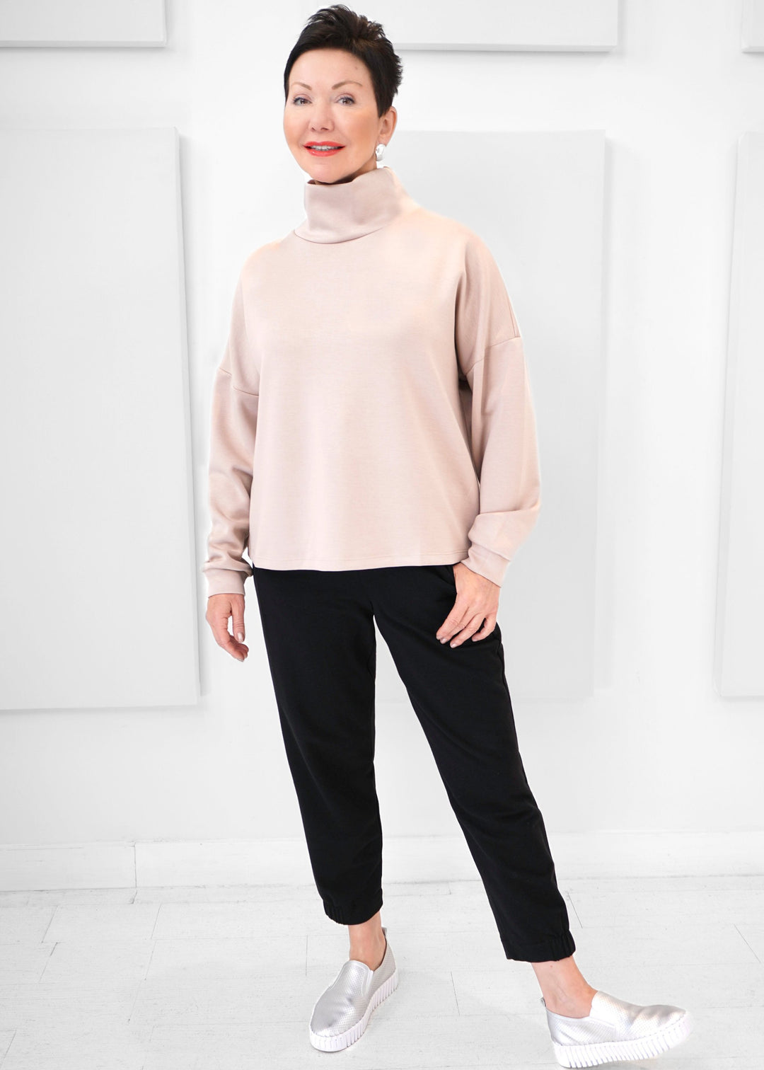 Luxe Modal - Scuba Cowl Neck Long Sleeve Top