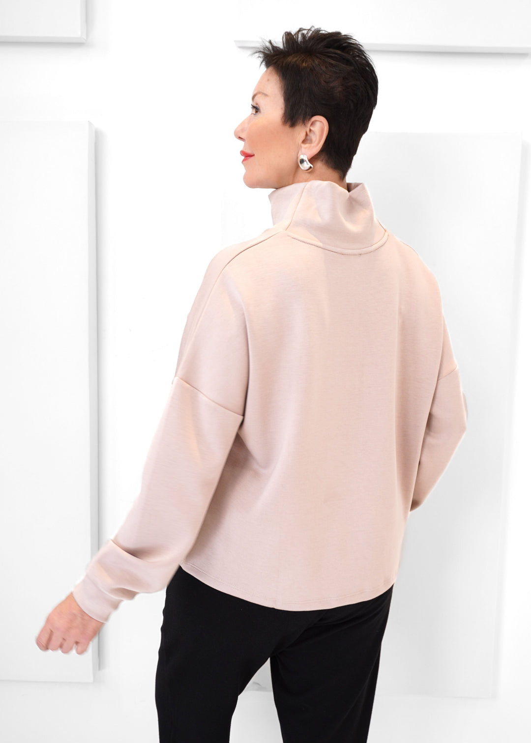 Luxe Modal - Scuba Cowl Neck Long Sleeve Top