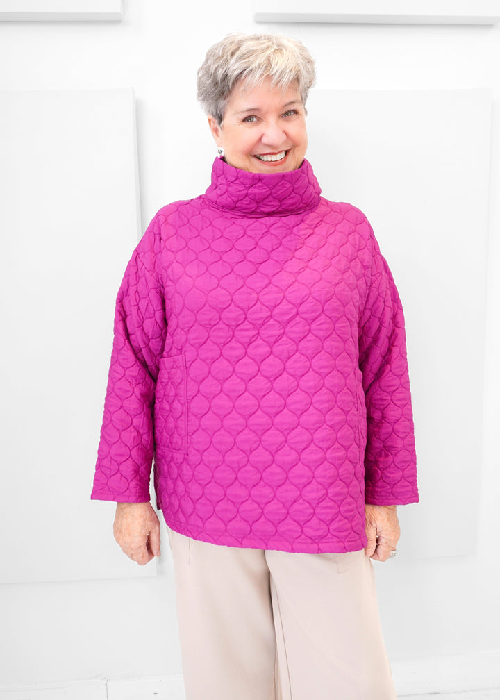 Gilmour - Quilted Mock Neck Top -SALE