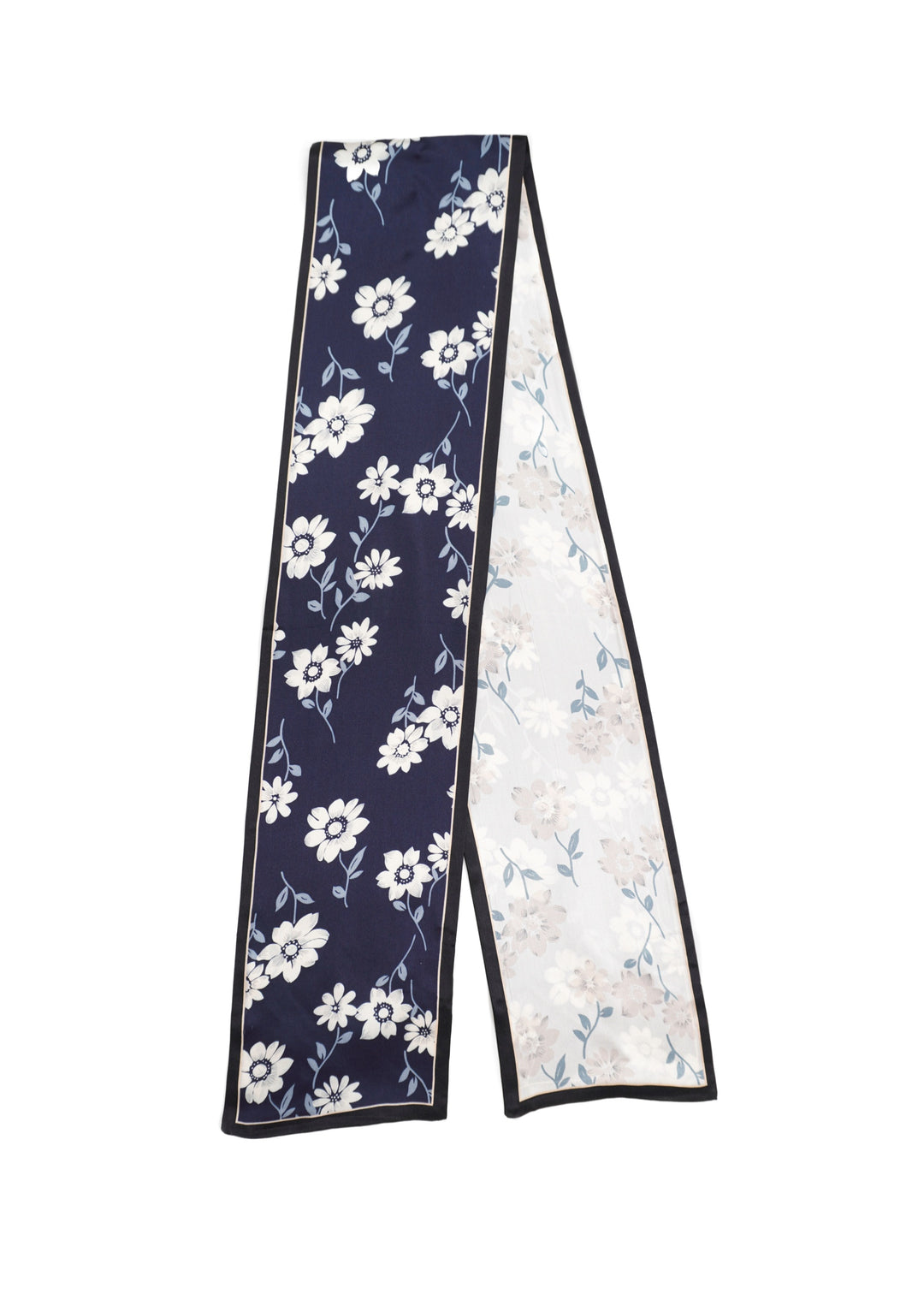 Tom & Eva - Reversible Flower Tie Silk Scarf